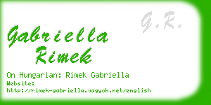 gabriella rimek business card